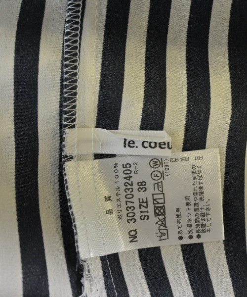 le coeur blanc（ル　クール　ブラン）ブラウス 紺 サイズ:38(M位) レディース/2200681766037
