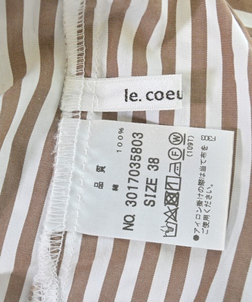 le coeur blanc（ル　クール　ブラン）ブラウス 白 サイズ:38(M位) レディース/2200693867159