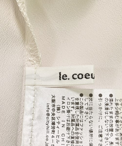 le coeur blanc（ル　クール　ブラン）ブラウス ベージュ サイズ:38(M位) レディース/2200695718039