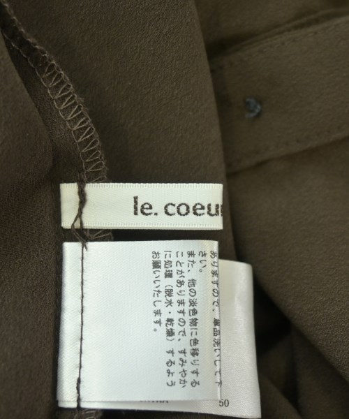 le coeur blanc（ル　クール　ブラン）カジュアルシャツ 茶 サイズ:38(M位) レディース/2200700262052