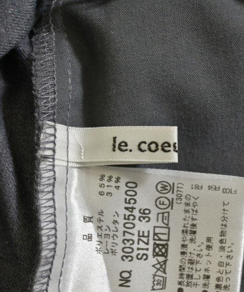 le coeur blanc（ル　クール　ブラン）スラックス グレー サイズ:36(S位) レディース/2200697980021