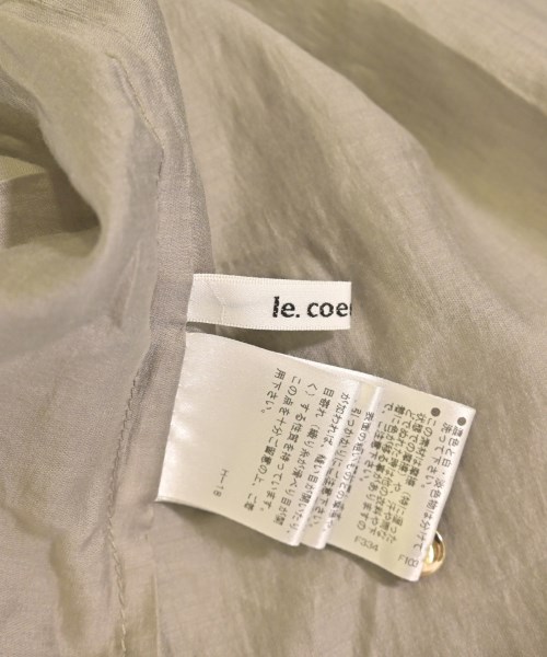 le coeur blanc（ル　クール　ブラン）カジュアルシャツ グレー サイズ:38(M位) レディース/2200700158034