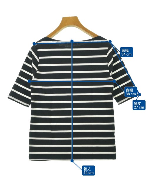 le coeur blanc（ル　クール　ブラン）Tシャツ・カットソー 黒 サイズ:38(M位) レディース/2200654525029