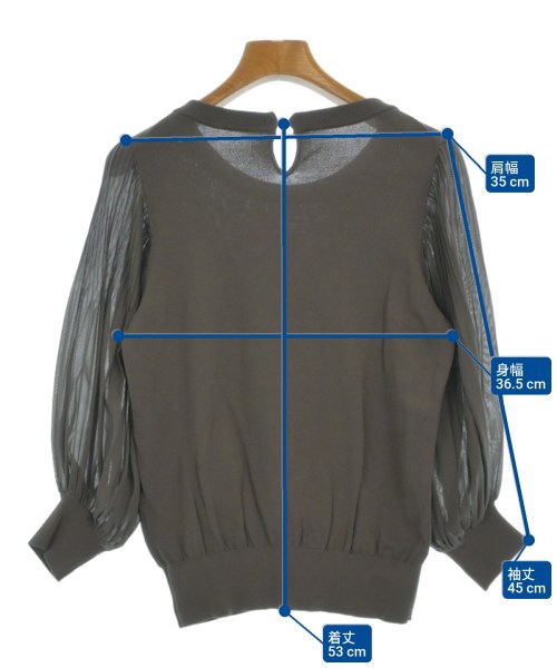 le coeur blanc（ル　クール　ブラン）ニット・セーター グレー サイズ:38(M位) レディース/2200654682029