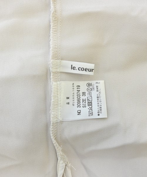 le coeur blanc（ル　クール　ブラン）ブラウス ベージュ サイズ:38(M位) レディース/2200653811215