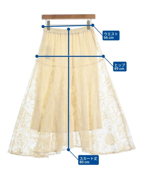 le coeur blanc（ル　クール　ブラン）ロング・マキシ丈スカート 白 サイズ:38(M位) レディース/2200656173044