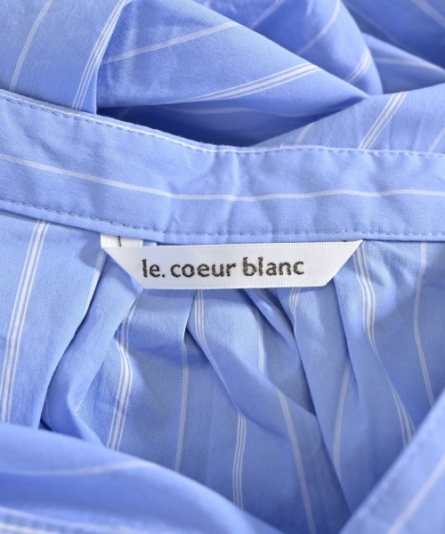le coeur blanc（ル　クール　ブラン）カジュアルシャツ 青 サイズ:38(M位) レディース/2200708398128