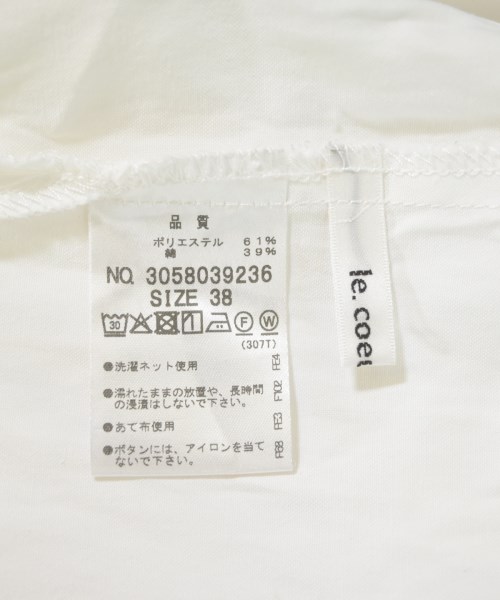 le coeur blanc（ル　クール　ブラン）ブラウス 白 サイズ:38(M位) レディース/2200715304099
