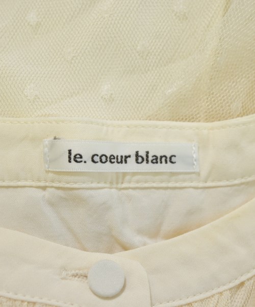 le coeur blanc（ル　クール　ブラン）ブラウス 白 サイズ:38(M位) レディース/2200715304136