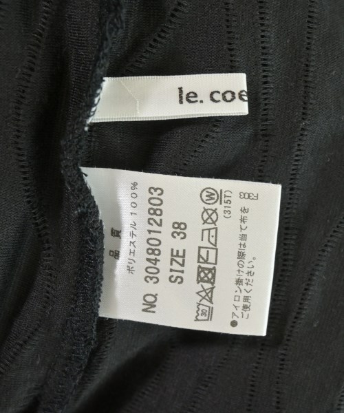 le coeur blanc（ル　クール　ブラン）Tシャツ・カットソー 黒 サイズ:38(M位) レディース/2200710638090