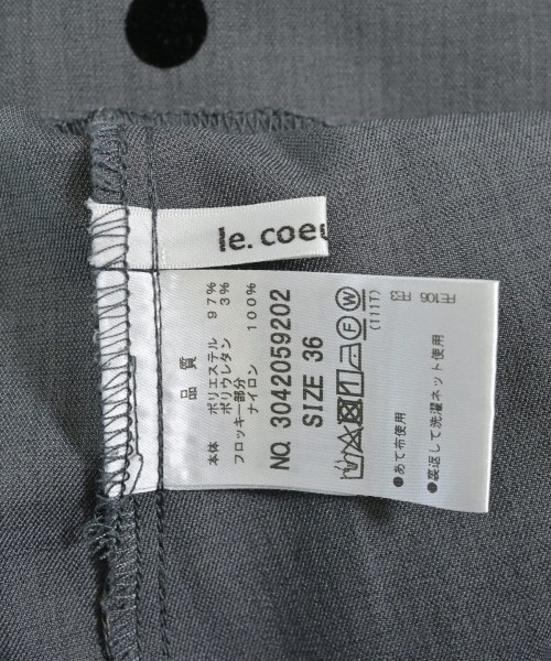 le coeur blanc（ル　クール　ブラン）その他 グレー サイズ:36(S位) レディース/2200635357083