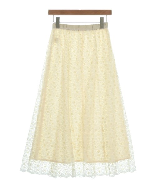 le coeur blanc（ル　クール　ブラン）ロング・マキシ丈スカート 白 サイズ:38(M位) レディース/2200633647025