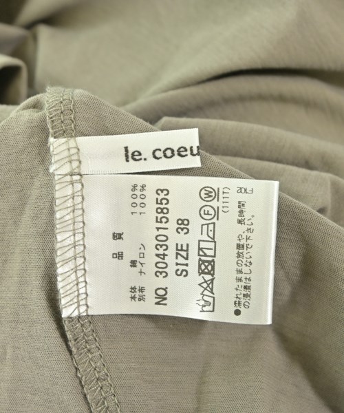 le coeur blanc（ル　クール　ブラン）Tシャツ・カットソー カーキ サイズ:38(M位) レディース/2200634219016