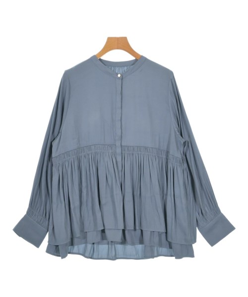 le coeur blanc(ル　クール　ブラン)ブラウス 青 サイズ:38(M位)/2200634219092