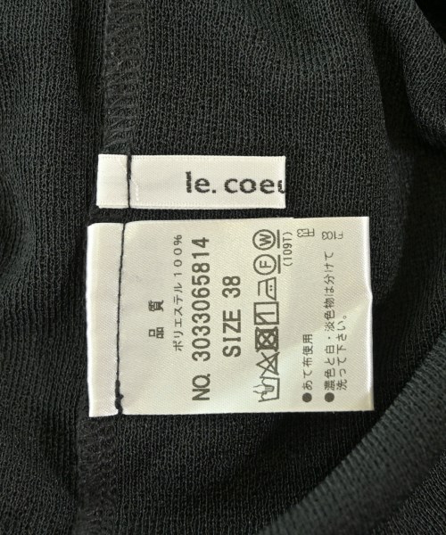 le coeur blanc（ル　クール　ブラン）その他 黒 サイズ:38(M位)/38(M位) レディース/2200634219177
