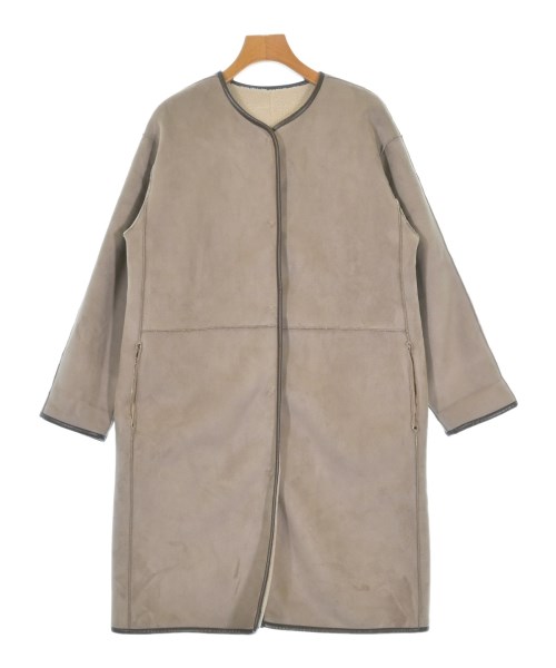 le coeur blanc(ル　クール　ブラン)ムートンコート 茶 サイズ:36(S位)/2200634605017