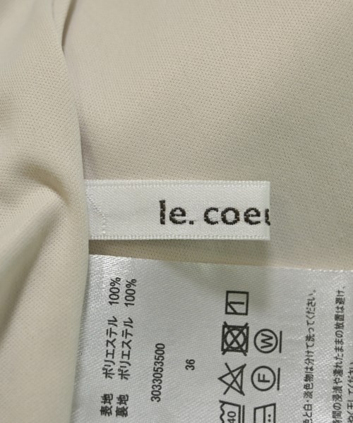le coeur blanc（ル　クール　ブラン）スラックス ベージュ サイズ:38(M位) レディース/2200635920034