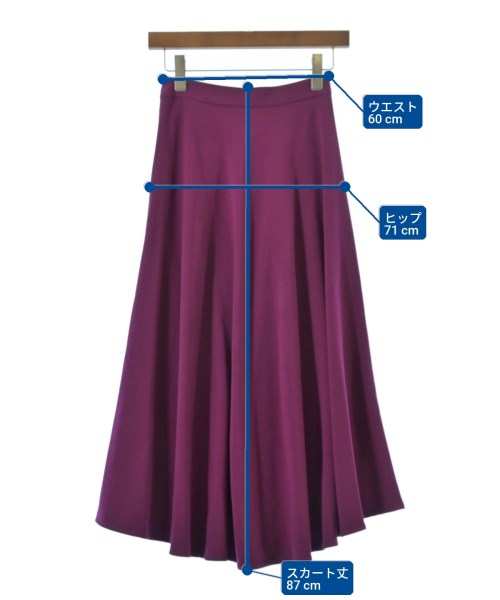 le coeur blanc（ル　クール　ブラン）ロング・マキシ丈スカート 赤 サイズ:36(S位) レディース/2200650711044