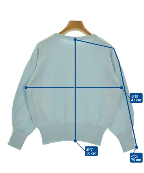 le coeur blanc（ル　クール　ブラン）ニット・セーター 青 サイズ:38(M位) レディース/2200646429045