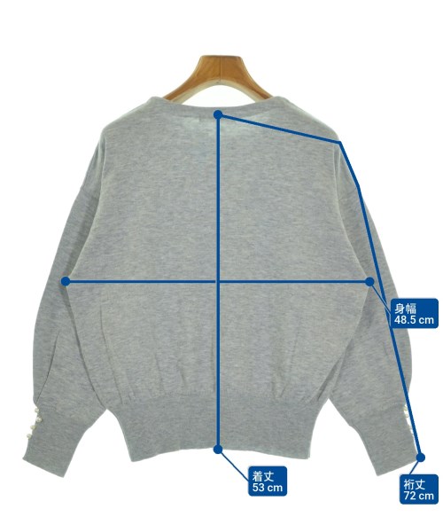 le coeur blanc（ル　クール　ブラン）ニット・セーター グレー サイズ:38(M位) レディース/2200646429052