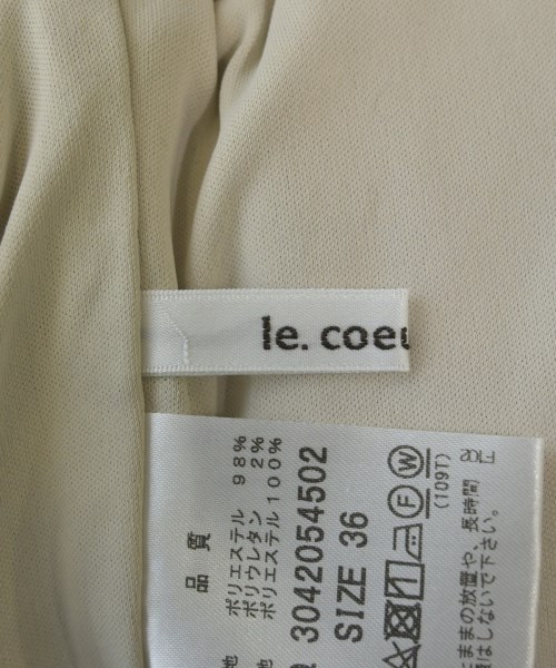 le coeur blanc（ル　クール　ブラン）その他 ベージュ サイズ:36(S位) レディース/2200647720028