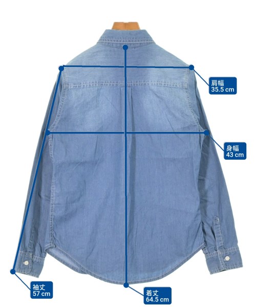 le coeur blanc（ル　クール　ブラン）カジュアルシャツ 青 サイズ:38(M位) レディース/2200648276180