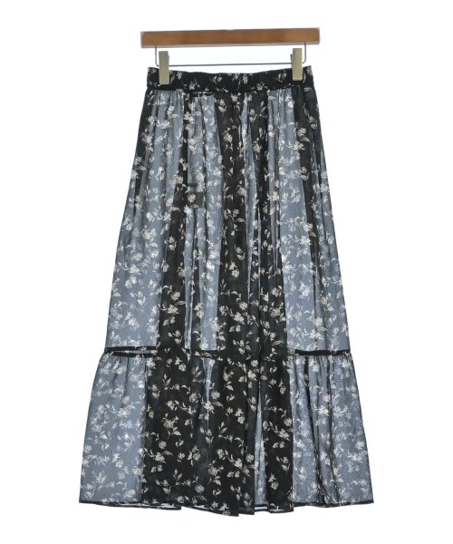 le coeur blanc（ル　クール　ブラン）ロング・マキシ丈スカート 黒 サイズ:38(M位) レディース/2200648597100