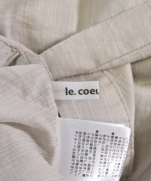 le coeur blanc（ル　クール　ブラン）ブラウス ベージュ サイズ:38(M位) レディース/2200699505017