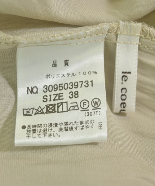 le coeur blanc（ル　クール　ブラン）ブラウス ベージュ サイズ:F レディース/2200710026026