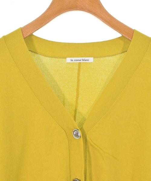 le coeur blanc（ル　クール　ブラン）カーディガン 黄 サイズ:38(M位) レディース/2200662804161