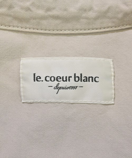 le coeur blanc（ル　クール　ブラン）カジュアルシャツ ベージュ サイズ:38(M位) レディース/2200662119043