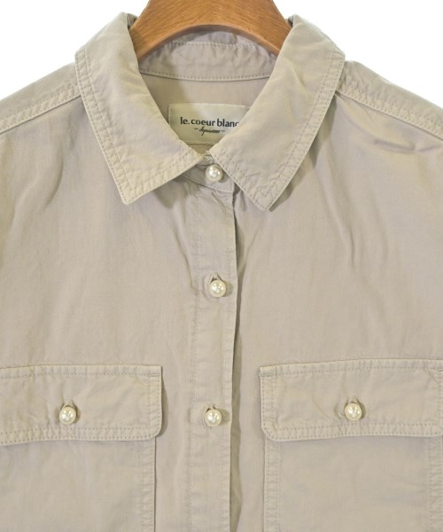 le coeur blanc（ル　クール　ブラン）カジュアルシャツ ベージュ サイズ:38(M位) レディース/2200662119043