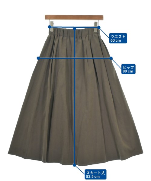 le coeur blanc（ル　クール　ブラン）ロング・マキシ丈スカート 茶 サイズ:38(M位) レディース/2200662452171