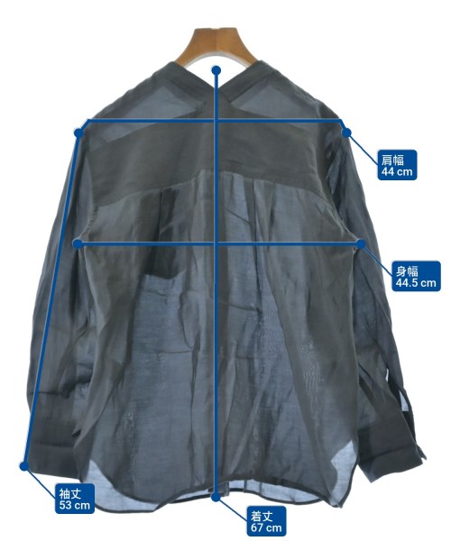 le coeur blanc（ル　クール　ブラン）カジュアルシャツ グレー サイズ:38(M位) レディース/2200662269076