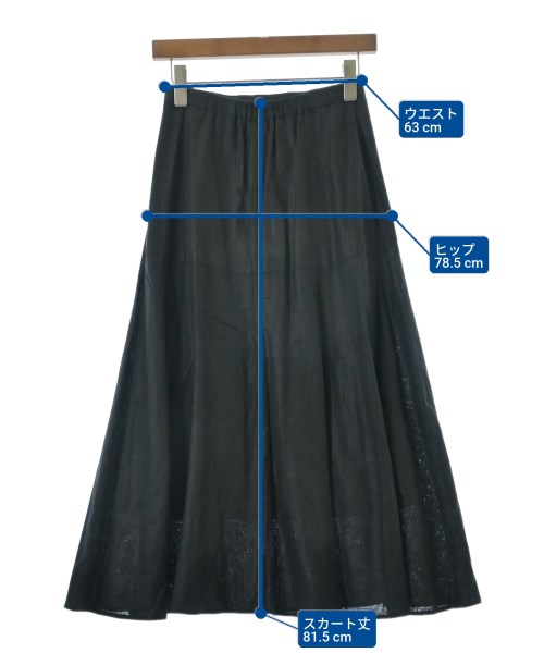 le coeur blanc（ル　クール　ブラン）ロング・マキシ丈スカート 黒 サイズ:36(S位) レディース/2200662269090