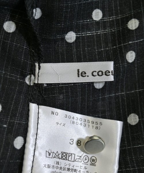 le coeur blanc（ル　クール　ブラン）Tシャツ・カットソー 黒 サイズ:38(M位) レディース/2200662269120
