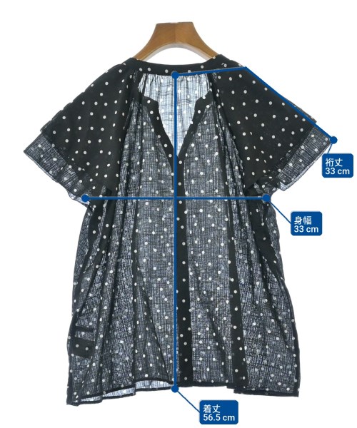 le coeur blanc（ル　クール　ブラン）Tシャツ・カットソー 黒 サイズ:38(M位) レディース/2200662269120