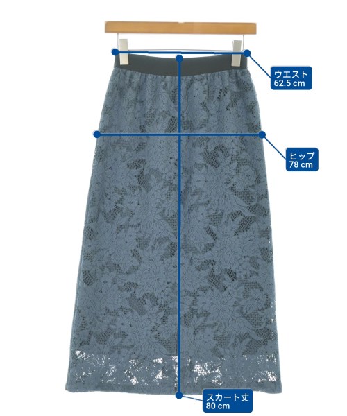 le coeur blanc（ル　クール　ブラン）ロング・マキシ丈スカート 紺 サイズ:38(M位) レディース/2200660628042