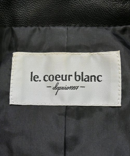 le coeur blanc（ル　クール　ブラン）ライダース 黒 サイズ:36(S位) レディース/2200664614096