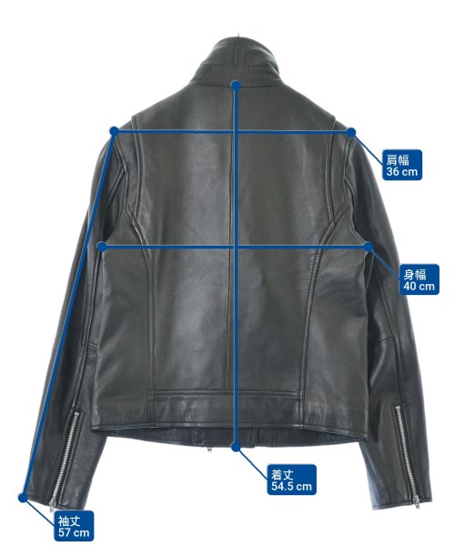 le coeur blanc（ル　クール　ブラン）ライダース 黒 サイズ:36(S位) レディース/2200664614096