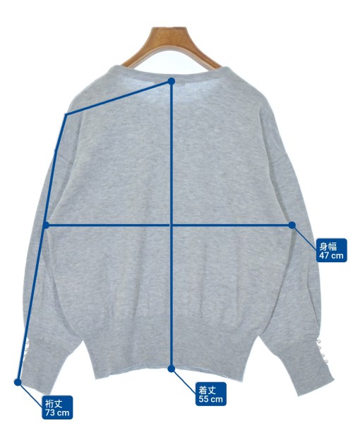 le coeur blanc（ル　クール　ブラン）ニット・セーター グレー サイズ:38(M位) レディース/2200665399022