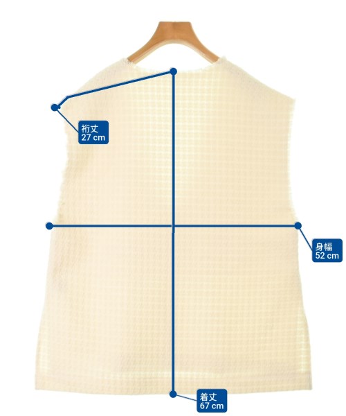 le coeur blanc（ル　クール　ブラン）ベスト 白 サイズ:38(M位) レディース/2200666520029