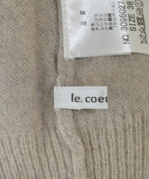 le coeur blanc（ル　クール　ブラン）ニット・セーター ベージュ サイズ:38(M位) レディース/2200663656189