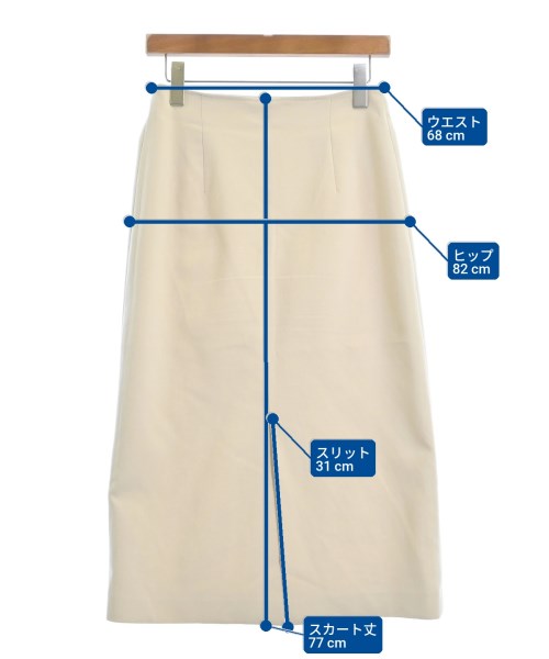 le coeur blanc（ル　クール　ブラン）ロング・マキシ丈スカート 白 サイズ:38(M位) レディース/2200669003031