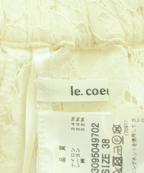 le coeur blanc（ル　クール　ブラン）ロング・マキシ丈スカート 白 サイズ:38(M位) レディース/2200725690120