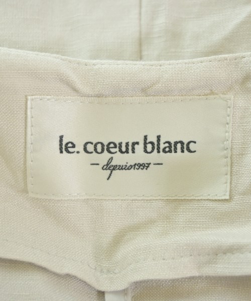 le coeur blanc（ル　クール　ブラン）ノーカラージャケット ベージュ サイズ:38(M位) レディース/2200736018043