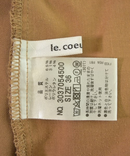le coeur blanc（ル　クール　ブラン）スラックス ベージュ サイズ:36(S位) レディース/2200717298129