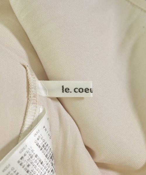 le coeur blanc（ル　クール　ブラン）カジュアルシャツ ベージュ サイズ:38(M位) レディース/2200680894045