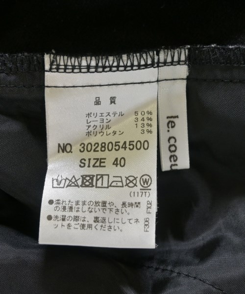 le coeur blanc（ル　クール　ブラン）スラックス 黒 サイズ:40(M位) レディース/2200682854108