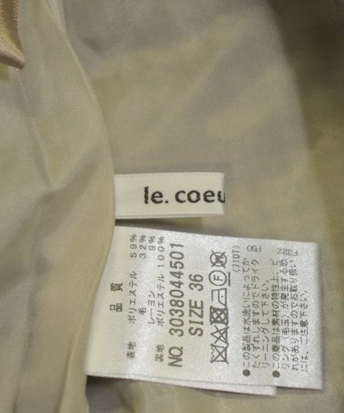 le coeur blanc（ル　クール　ブラン）ひざ丈スカート ベージュ サイズ:36(S位) レディース/2200687224012